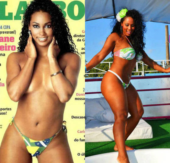 Rosiane Pinheiro ficou em segundo lugar no concurso que procurava a nova morena do Tchan. A musa perdeu o posto para Scheila Carvalho, mas ganhou notoriedade na Gang do Samba, onde quase 'furou o chão' de tanto dançar os hits Raimunda e Cada Macaco no seu Galho. Em 1998, no auge da carreira, a morena posou para uma revista masculina após ser eleita pelos jogadores da seleção brasileira como a merecedora da capa. Sua popularidade rendeu comerciais na TV, outras capas de revista e o título de uma das mulheres mais sexy do mundo. Na época, chegou a ter um romance com o ex-boxeador Popó. Em fotos recentes, a modelo foi criticada por supostamente estar acima do peso. Rosiane deu a volta por cima e hoje está com um corpão muito parecido com o dá época. Em 2014 a musa se casou e hoje atua como repórter em um canal de TV baiano