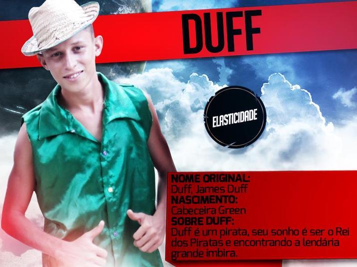 Duff é pirata e é inspirado em Jack Sparrow