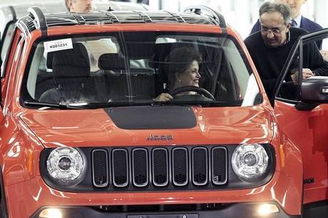 Sergio Marchionne e Dilma Rousseff no Salão de São Paulo 2014