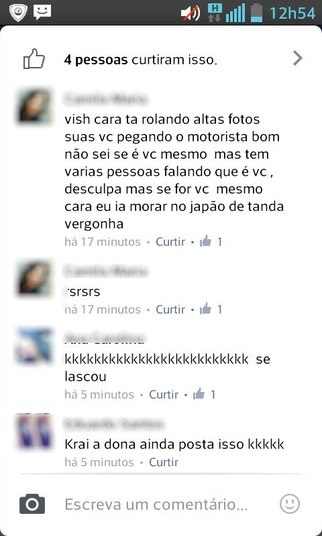 Em áudio recebido pela TV Record, a vítima relata os
transtornos pelos quais está passando após a divulgação das imagens.

— Estou chorando toda hora, essas fotos aí estão
em tudo quanto é lugar. Todo mundo já salvou. Eu não sei o que vou fazer. As
mulheres me xingam. Se meus pais virem, eu estou ferrada