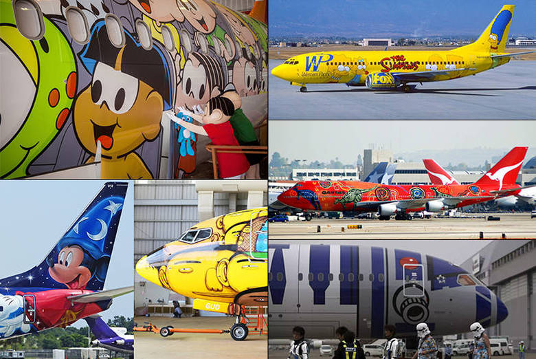 Quem acha que toda pintura de avião é igual por aí pode estar enganado. Diversas companhias aéreas pelo mundo capricham na hora de mudar o visual de suas aeronaves, seja por motivos comerciais, homenagens ou estilização. Veja nas imagens a seguir várias destas aeronaves que foram estilizadas*******************É hobby, mas é sério! R7 embarca em rolê com loucos por aviação que fazem de tudo para fotografar um avião Quem acha que toda pintura de avião é igual por aí pode estar enganado. Diversas companhias aéreas pelo mundo capricham na hora de mudar o visual de suas aeronaves, seja por motivos comerciais, homenagens ou estilização. Veja nas imagens a seguir várias destas aeronaves que foram estilizadas*******************É hobby, mas é sério! R7 embarca em rolê com loucos por aviação que fazem de tudo para fotografar um avião