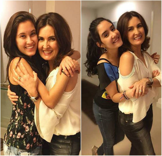 Luiza e Beatriz também herdaram a beleza da mãe, Fátima Bernardes