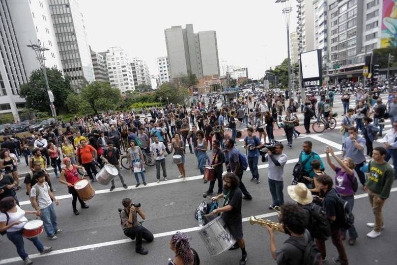 A concentração estava marcada para às 17h.