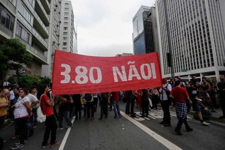 O grupo se encontrou na praça do Ciclista, na avenida Paulista, no centro de São Paulo.