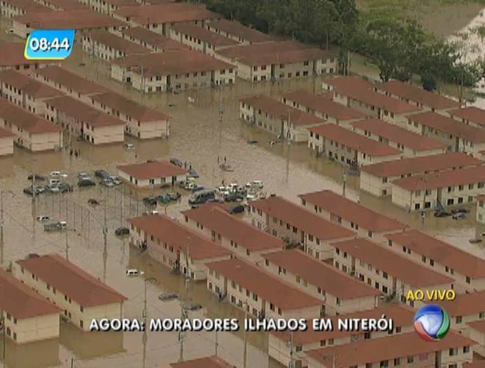 Uma das áreas mais afetadas em Maricá foi o conjunto habitacional Carlos Marighella, do programa Minha Casa, Minha Vida