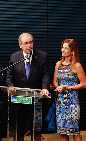 Eduardo Cunha e a mulher, a jornalista Cláudia Cruz