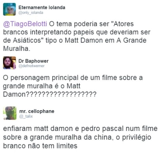 A escalação de Damon foi bastante criticada nas redes sociais