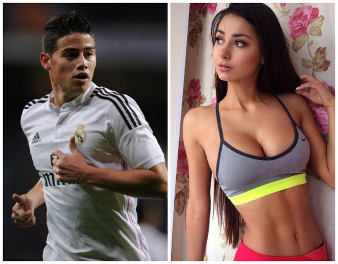 A modelo russa Helga Lovekaty está chamando atenção da mídia internacional por causa de sua vontade de conhecer o jogador do Real Madrid James Rodríguez 