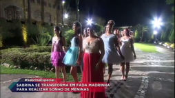 Em surpresa emocionante, apresentadora realiza sonho de 35 debutantes (Edu Moraes/Record TV  )