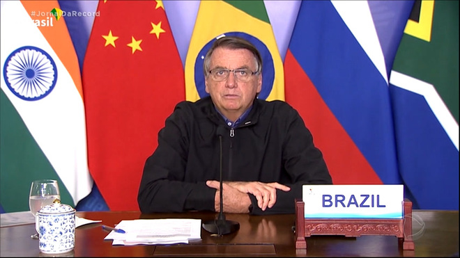 Em reunião do Brics, Jair Bolsonaro defende reformas na ONU e no FMI