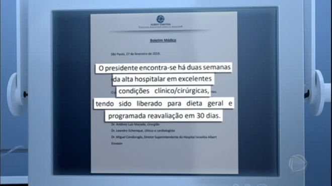 Bolsonaro é liberado por médicos para retomar dieta normal