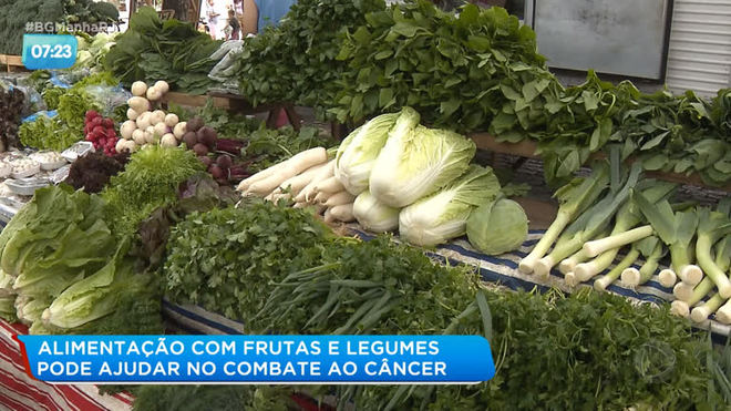 Alimentação com frutas e legumes pode ajudar no combate ao câncer