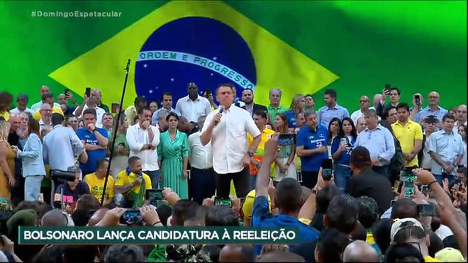 Presidente Jair Bolsonaro confirma a candidatura para concorrer à reeleição em outubro