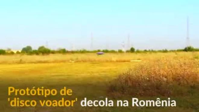 'Disco voador' decola em seu primeiro teste de voo na Romênia