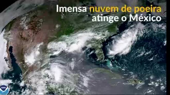 Nuvem de poeira 'Godzilla' atinge costa leste do México