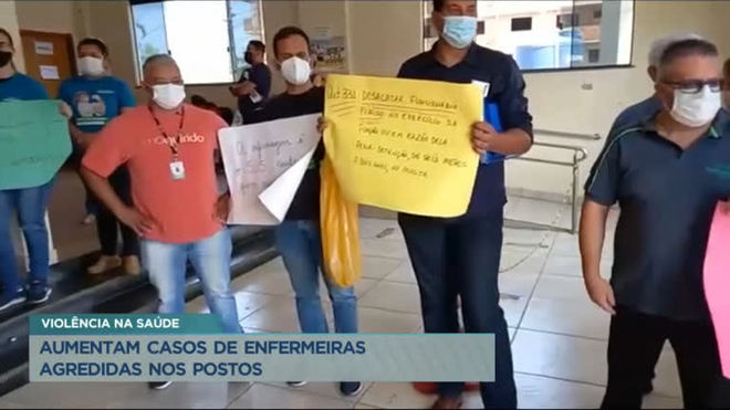Profissionais de saúde protestam após o aumento de casos de enfermeiras agredidas nos postos do Distrito Federal
