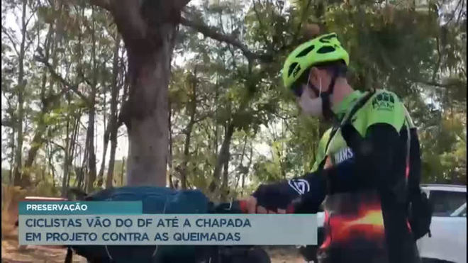 Ciclistas do Distrito Federal vão até a Chapada para conscientizar a população sobre preservação do cerrado