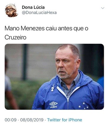 07.08.19 - Pela Copa do Brasil, o Cruzeiro foi derrotado por 1 a 0 pelo Internacional, no Mineirão. Mano Menezes não resistiu e deixou o cargo de treinador da Raposa.