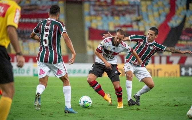 09/09/2020, Brasileirão 2020 (9ª rodada) - Fluminense 1x2 Flamengo - Local: Maracanã - Gols: Digão (47'/2º tempo) para o Fluminense; Filipe Luís (8'/1º tempo) e Gabigol (34'/1º tempo) para o Flamengo. 