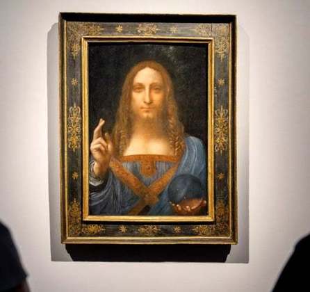 1° lugar: Salvator Mundi - Autor: Leonardo Da Vinci - Ano: 1500 - Valor: 450 milhões de dólares