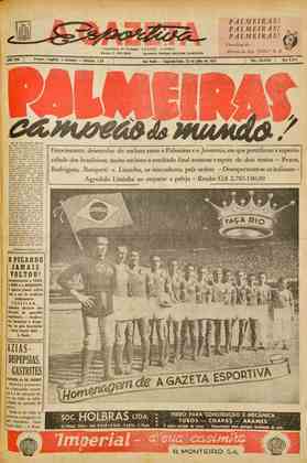1º título internacional do Palmeiras - Copa Rio de 1951
