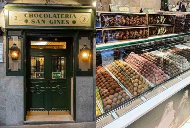 10º lugar: Chocolatería San Ginés, em Madri, na Espanha - Chocolate com churros. 