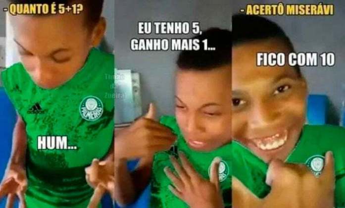11) Campeão por fax? A contagem de títulos brasileiros do Palmeiras é sempre alvo de memes dos rivais.