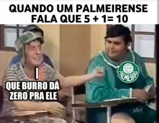 11) Campeão por fax? A contagem de títulos brasileiros do Palmeiras é sempre alvo de memes dos rivais.