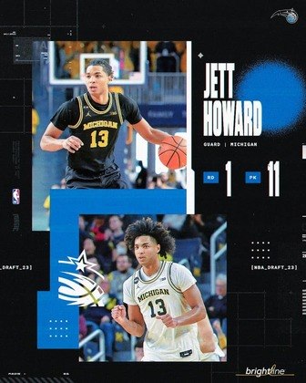 11ª escolha: Jett Howard (EUA) - Orlando Magic