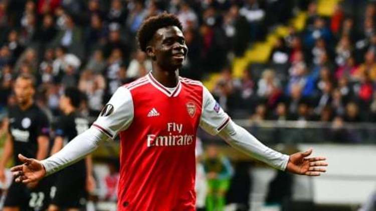 17° lugar: Bukayo Saka (atacante - Inglaterra - 20 anos - Arsenal) - valor de mercado: 103 milhões de euros (R$ 664,3 milhões)