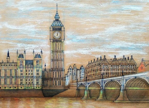 #18- Em 2008, uma pesquisa com 2000 pessoas revelou que a torre é o marco mais icônico do Reino Unido. Também é considerada a imagem mais icônica para filmes rodados em Londres, além de ser figurinha carimbada em obras de arte.