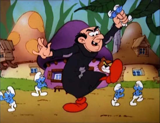 19.º Lugar: Gargamel (Os Smurfs - 1958). Principal inimigo da série clássica dos anos 80 e dos quadrinhos, o mago sonha em destruir os Smurfs e transformá-los em ouro.