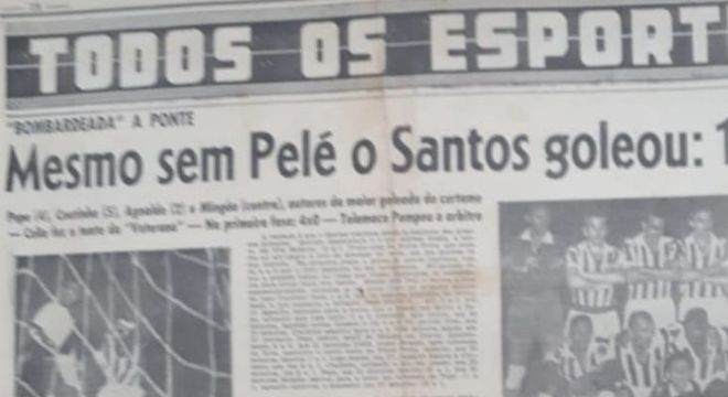 1959 - Santos 12 x 1 Ponte Preta - A maior goleada da história do Peixe. Pelo Paulistão, Coutinho (5), Pepe (4), Agnaldo (2) e Mingão (contra), fizeram para o Alvinegro, na Vila Belmiro. 