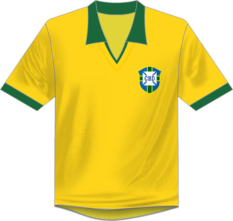 Veja todas as camisas utilizadas pelo Brasil em Copas do Mundo