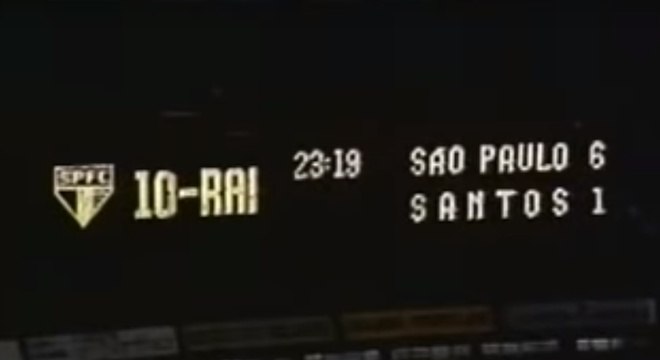 1993 - São Paulo 6 x 1 Santos - No Morumbi, pelo Paulista de 1993, Raí deu um show em sua última partida pelo São Paulo antes de se apresentar ao PSG. Marcou um golaço e participou dos outros cinco, anotados por Palhinha (3), Cafu e Pintado. O gol do Santos foi de Cuca.