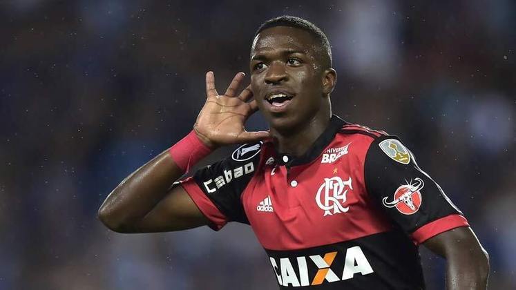 2º lugar - Vinícius Júnior - Posição: atacante - Saiu do Flamengo para o Real Madrid (Espanha) em 2018 - Valor: 45 milhões de euros