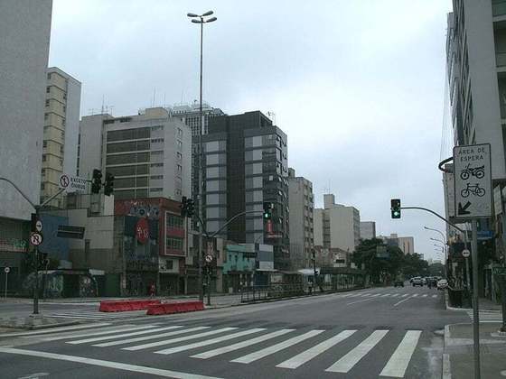 2 - Rua da Consolação (região central) - 1.410 ocorrências. 