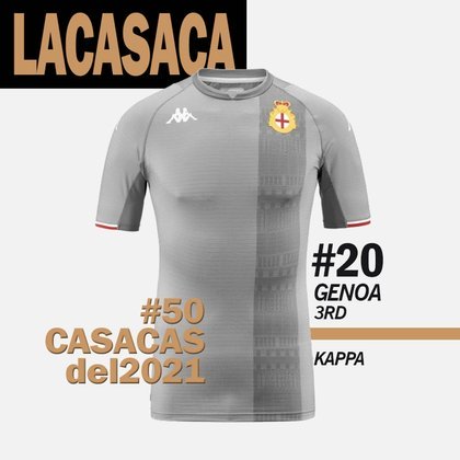 20º lugar: camisa 3 do Genoa-ITA
