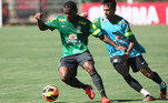 Fernando em treino da seleção brasileira