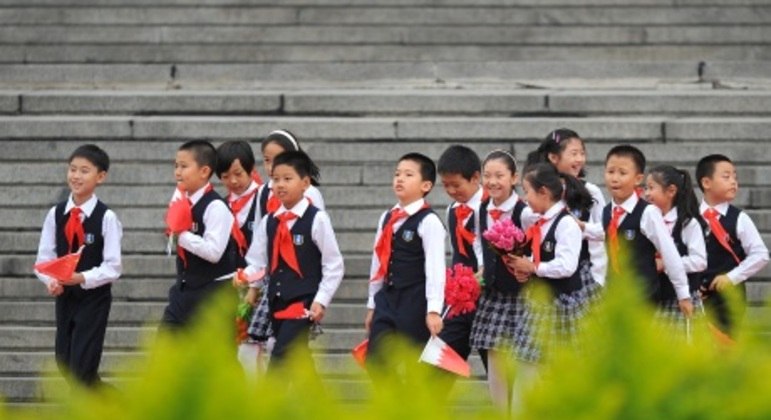 Crianças fizeram lockdown em escola na China?