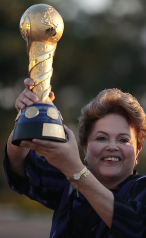 A presidente do Brasil, Dilma Rousseff, ficou em décimo lugar na pesquisa divulgada pela WIN
