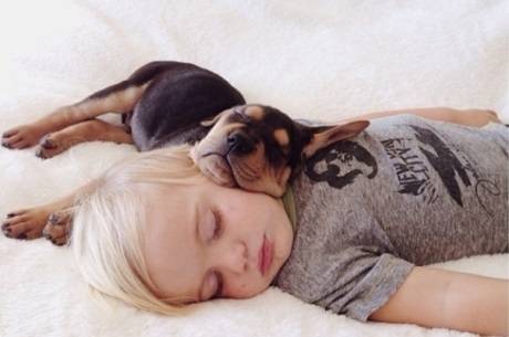 Bebe com cachorrinho Clearance