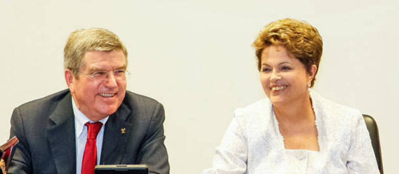 Thomas Bach saiu confiante da reunião que teve na terça-feira (21) com a presidente Dilma Rousseff Thomas Bach saiu confiante da reunião que teve na terça-feira (21) com a presidente Dilma Rousseff