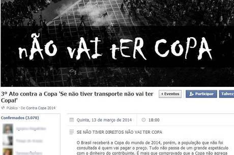 Mais de 3.000 pessoas confirmaram presença em 3º protesto Mais de 3.000 pessoas confirmaram presença em 3º protesto