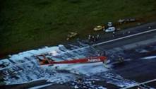 Vídeo mostra momento exato em que avião da Avianca pousa de barriga no aeroporto de Brasília