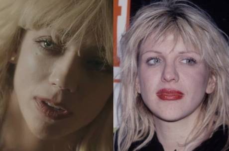 A atriz Sarah Scott ficou muito parecida com Courtney Love, viúva de Kurt Cobain 