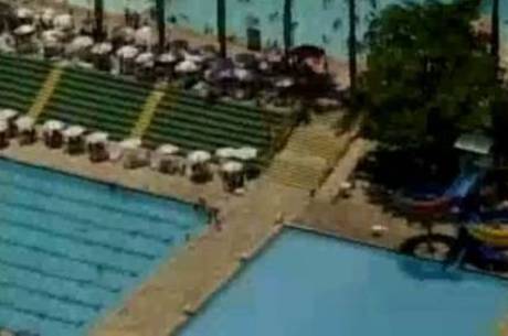 Piscina onde ocorreu o acidente foi interditada Piscina onde ocorreu o acidente foi interditada