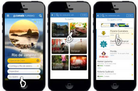 App possui seção especial com sugestões de pontos turísticos
App possui seção especial com sugestões de pontos turísticos