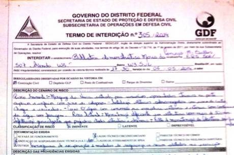 Laudo da Defesa Civil mostra problemas que colocavam usuários em risco Laudo da Defesa Civil mostra problemas que colocavam usuários em risco