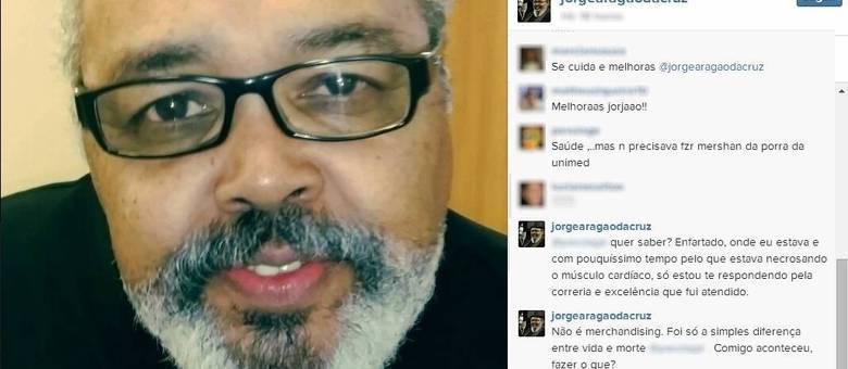 Jorge Aragão posta vídeo e seguidores reclamam de propaganda de convênio; sambista explicou o "merchan"